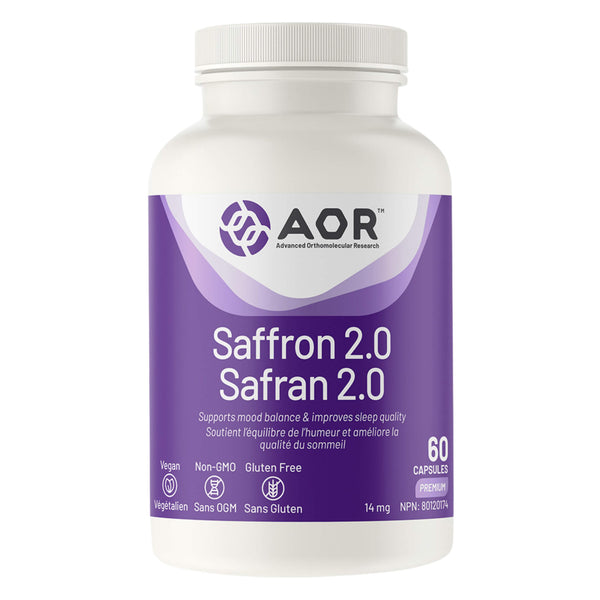 Bottle of AOR Saffron2.0 60Capsules