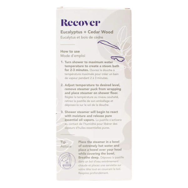 Back of Bathologist Recover Shower Steamers 100g
