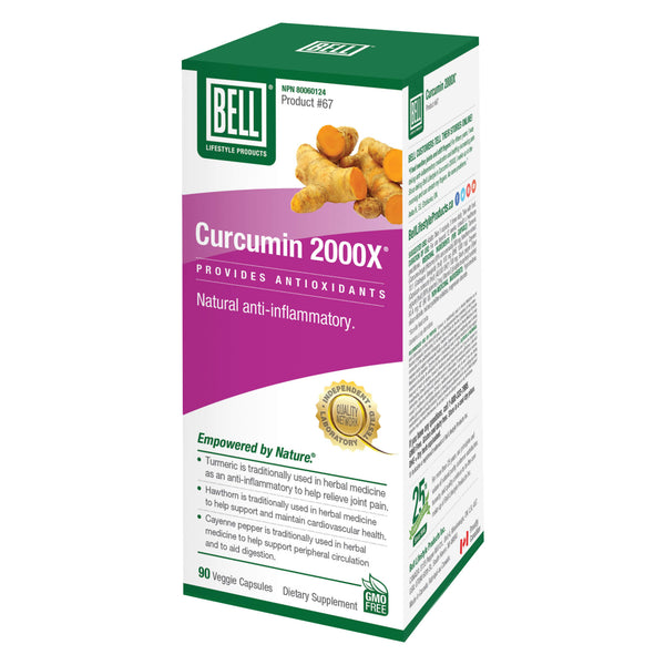 Box of Bell Curcumin 2000X® 90Capsules
