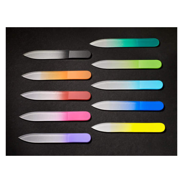 BurtonSpa CrystalMini NailFiles Rainbow BlackBackground
