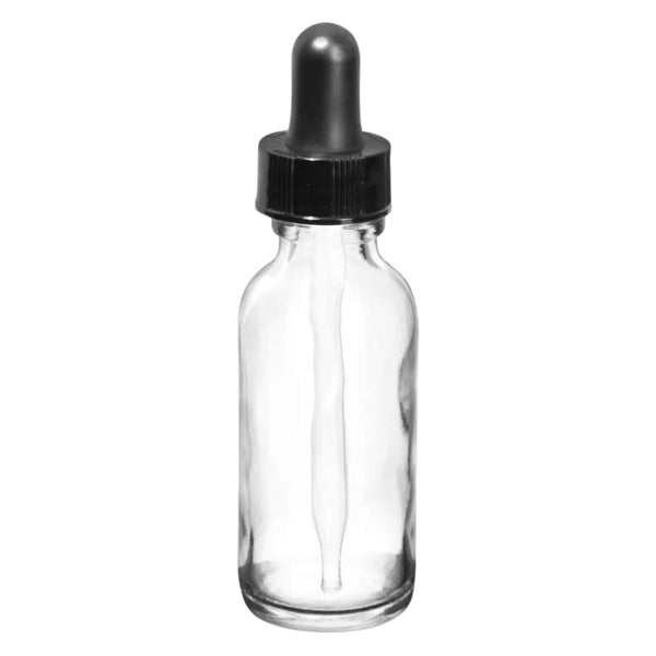 Earth'sAromatique ClearGlassBottle with DropperTop 1oz