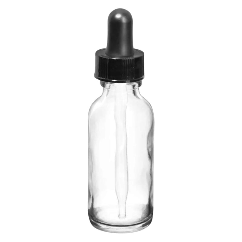 Earth'sAromatique ClearGlassBottle with DropperTop 2oz