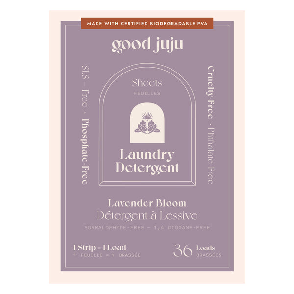 Package of GoodJuju LaundryDetergent LavenderBloom 1Strip=1Load 36Loads
