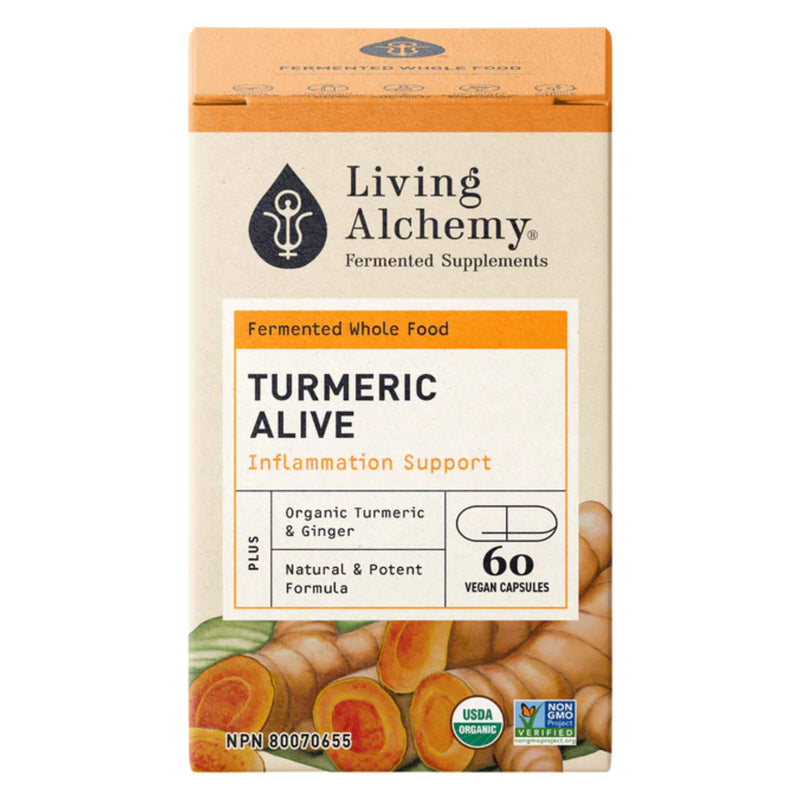 Box of LivingAlchemy TurmericAlive 60Capsules

