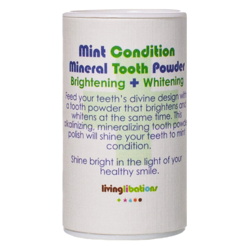 Bottle of LivingLibations MintCondition MineralToothPowder 30ml
