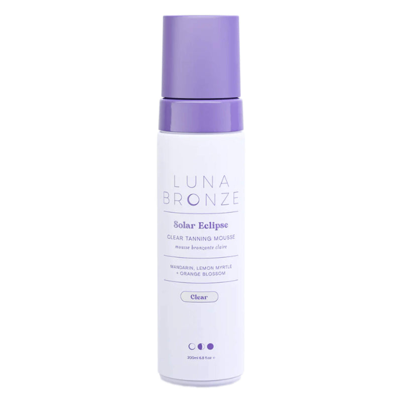 Bottle of LunaBronze SolarEclipse ClearTanningMousse 200ml