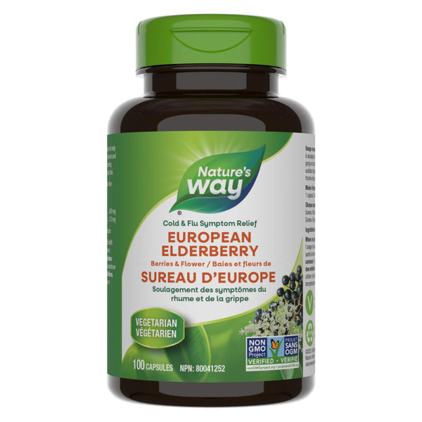 Bottle of Nature'sWay EuropeanElderberry 100Capsules
