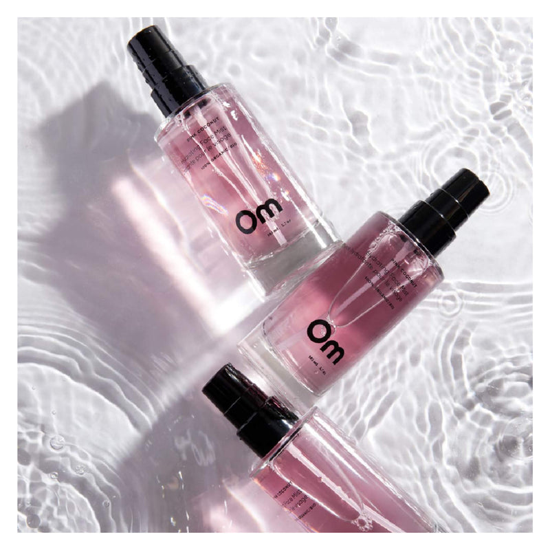 Bottles of OMOrganics PinkCoconut HydratingFaceMist