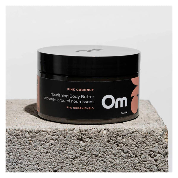 Tub of OMOrganics PinkCoconut NourishingBodyButter