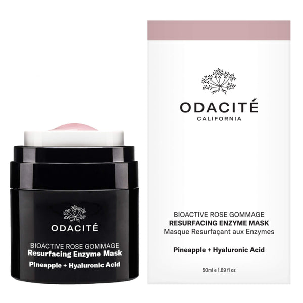 Box and Tub of Odacite Bioactive Rose Gommage 50ml
