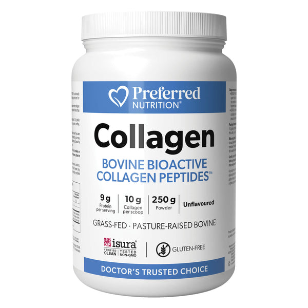 Tub of PreferredNutrition Collagen Bovine Unflavoured 250gPowder