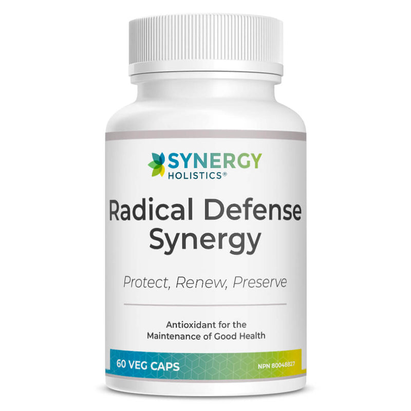 Bottle of SynergyHolistics RadicalDefenseSynergy 60VegCaps