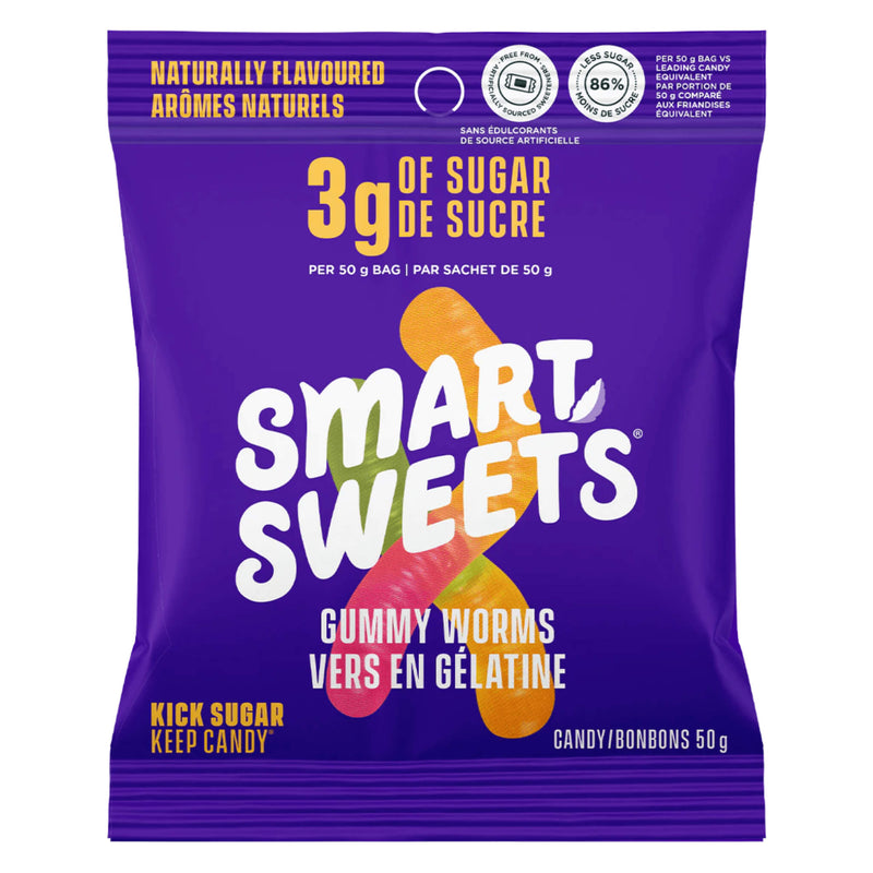 Bag of SmartSweets GummyWorms 50g