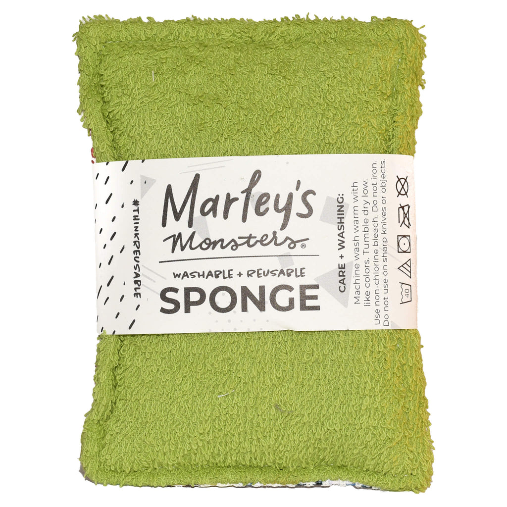 Marley's Monsters Washable Sponge - Surprise Print - Green